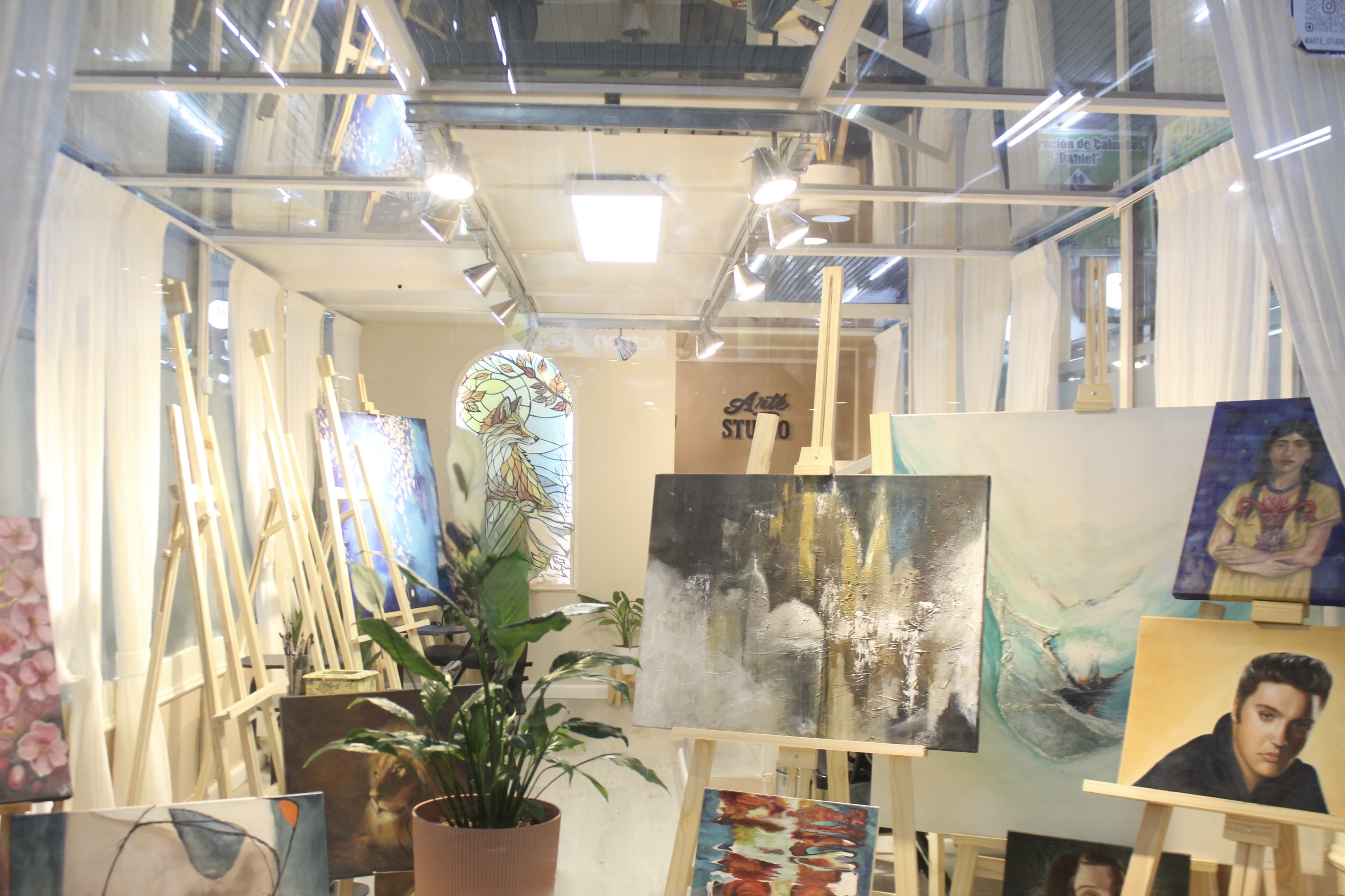 Vista del estudio de arte